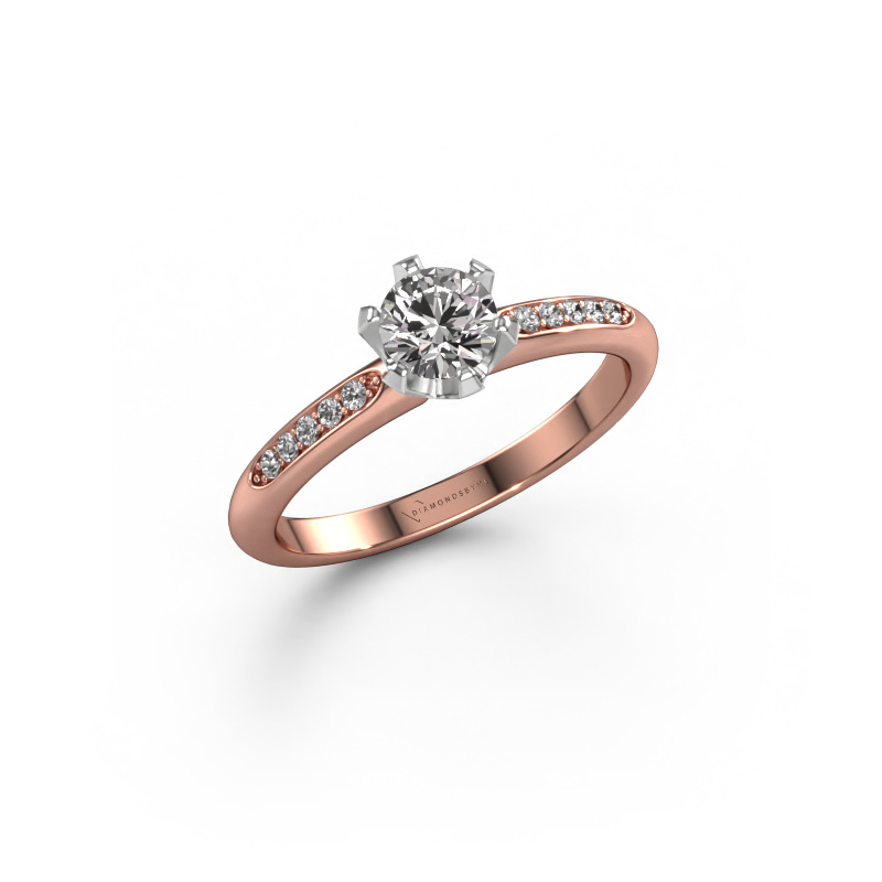 Image of Engagement ring Tiffy 2 585 rose gold Lab grown diamond 0.475 crt