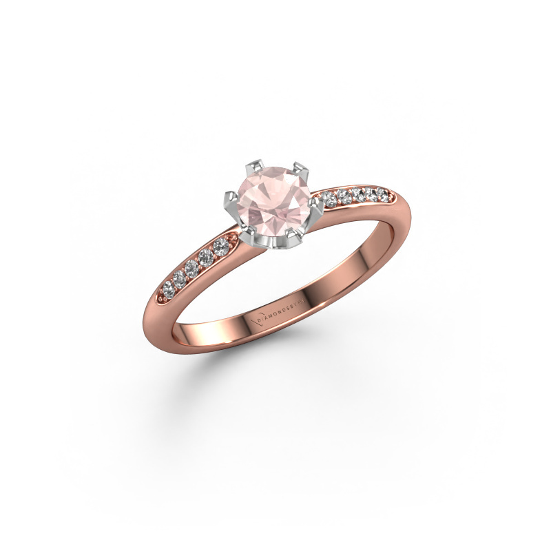 Bild von Verlobungsring Tiffy 2 585 Roségold Morganit Champagner 4.7 mm