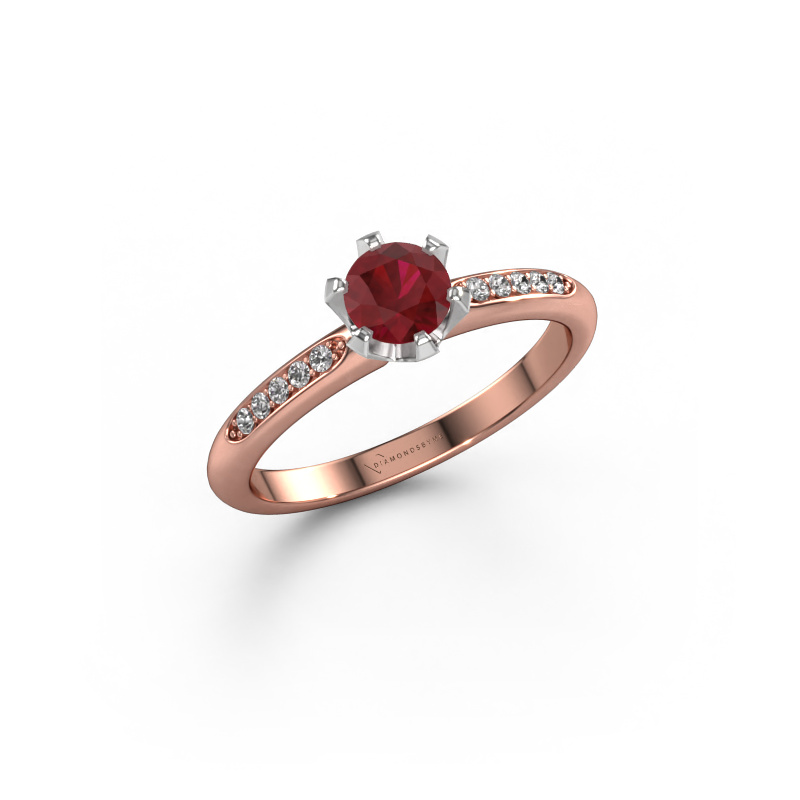 Bild von Verlobungsring Tiffy 2 585 Roségold Rubin 4.7 mm
