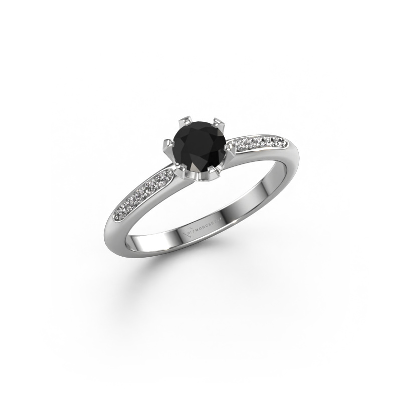Image de Bague de fiançailles Tiffy 2 950 platine Diamant noir 0.555 crt