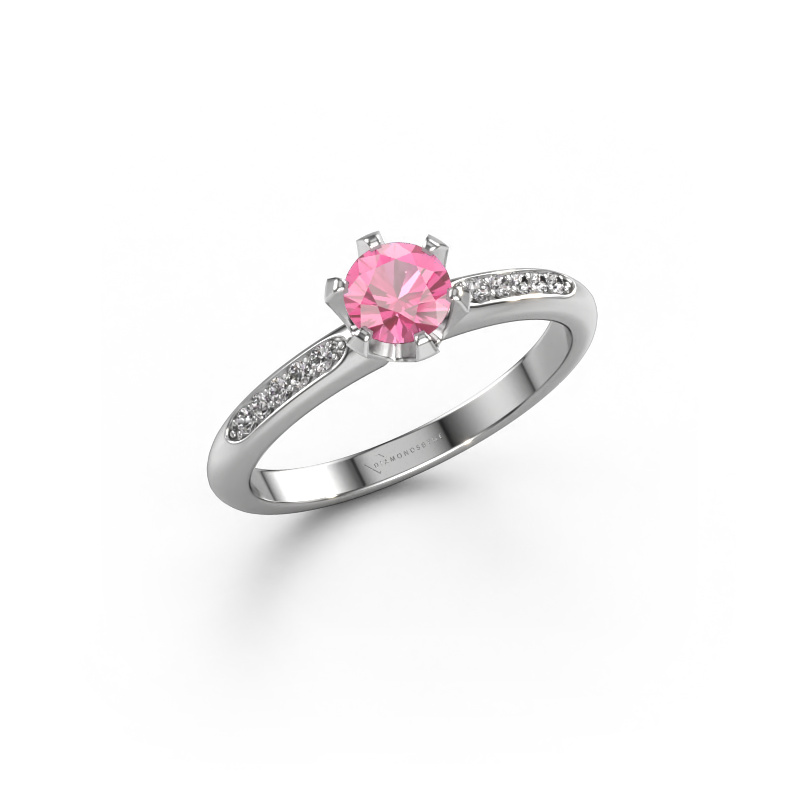 Bild von Verlobungsring Tiffy 2 585 Weißgold Pink Saphir 4.7 mm