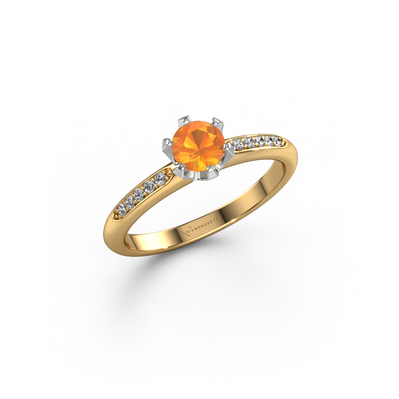 Image of Engagement ring Tiffy 2 585 gold Citrin 4.7 mm