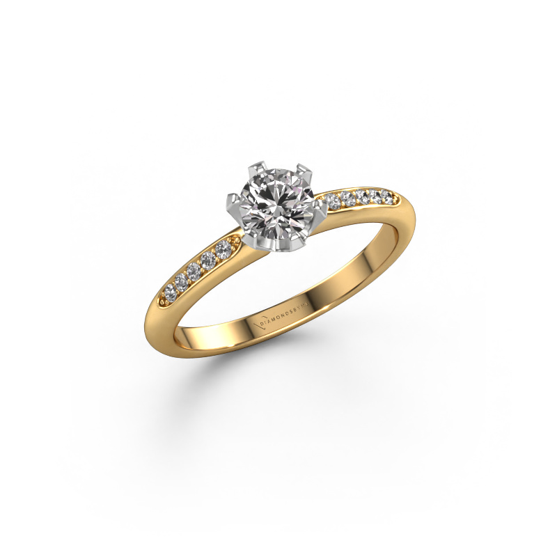 Image of Engagement ring Tiffy 2 585 gold Lab-grown diamond 0.475 crt