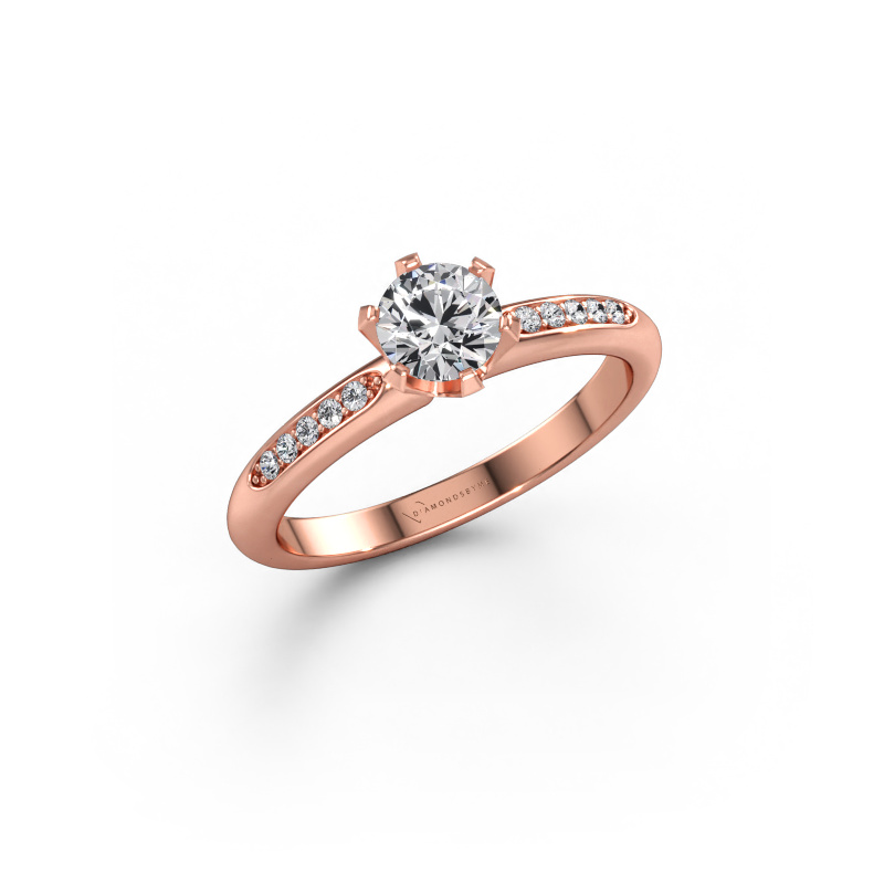 Immagine di Anello di fidanzamento Tiffy 2 585 oro rosa Diamante lab grown 0.575 crt