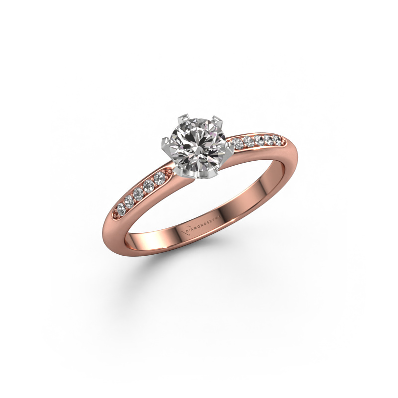 Image of Engagement ring Tiffy 2 585 rose gold Diamond 0.575 crt