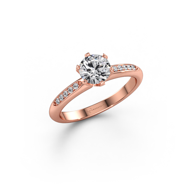 Immagine di Anello di fidanzamento Tiffy 2 585 oro rosa Diamante 0.775 crt
