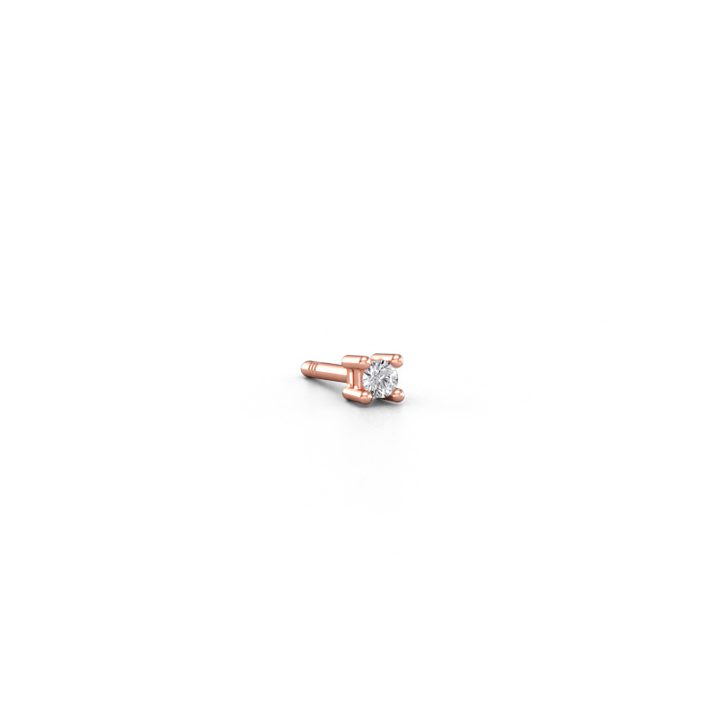 Bild av örhänge för män Tijmen 585 roséguld Labbodlad diamant 0.03 crt