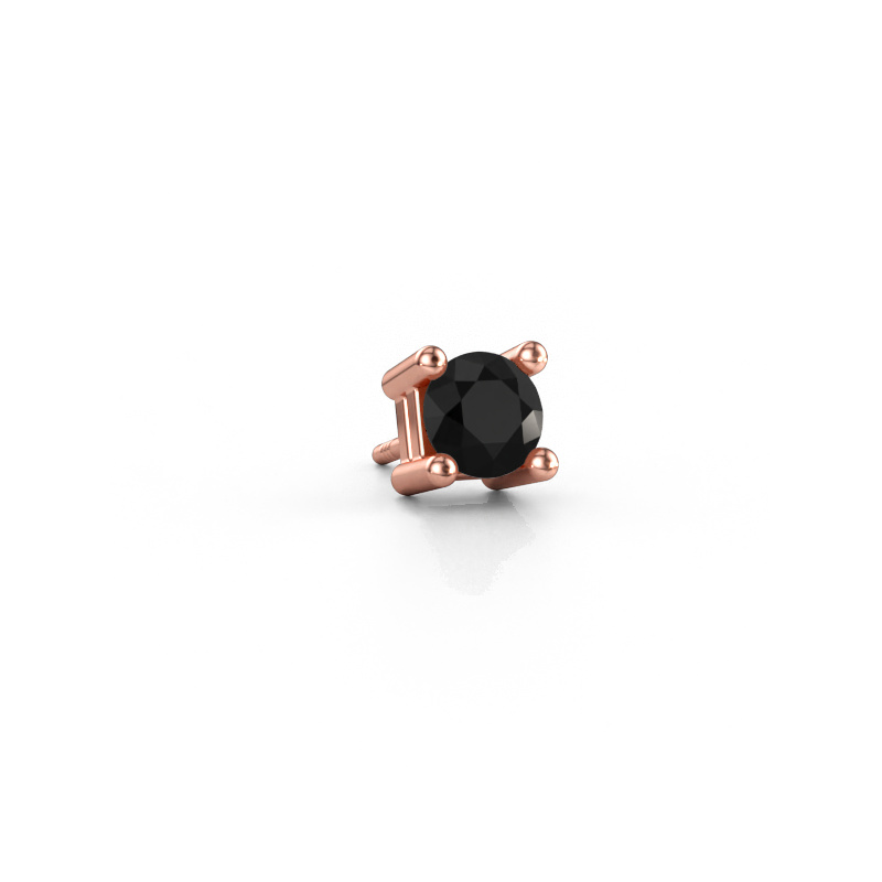 Bild av örhänge för män Tijmen 585 roséguld Svart diamant 0.84 crt