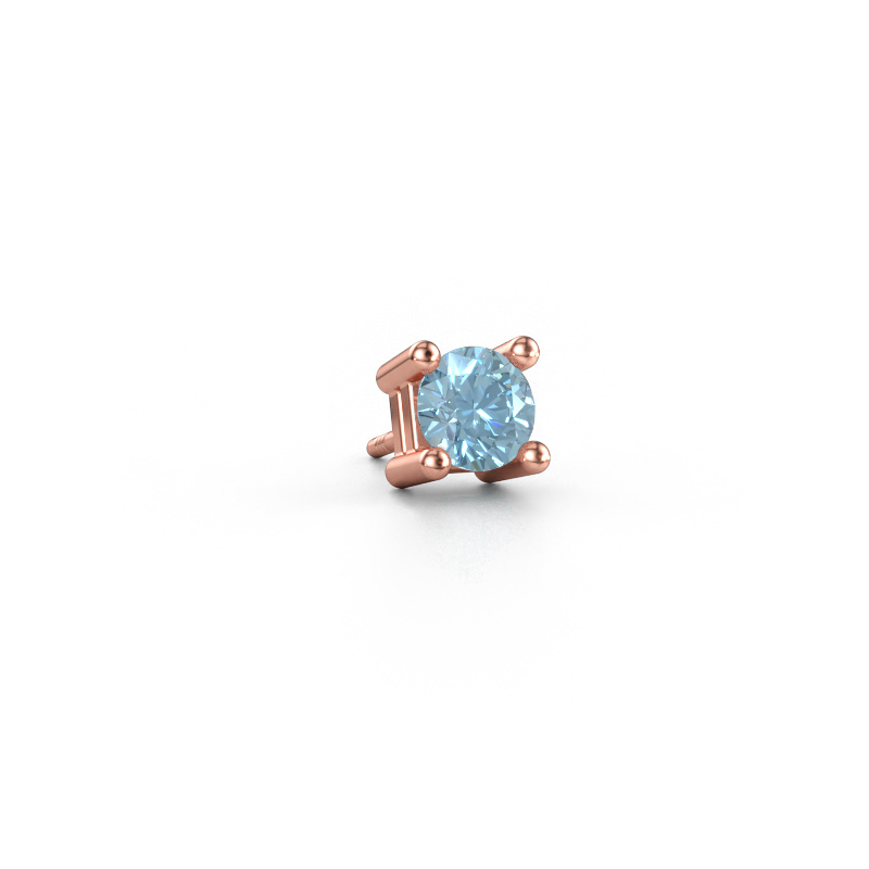 Immagine di Orecchino da uomo Tijmen 585 oro rosa Diamante lab grown blu 5.7 mm