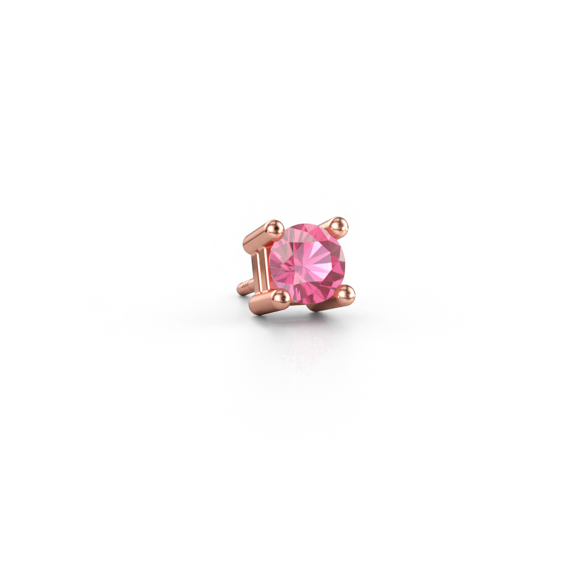 Bild av örhänge för män Tijmen 585 roséguld Rosa safir 5.7 mm
