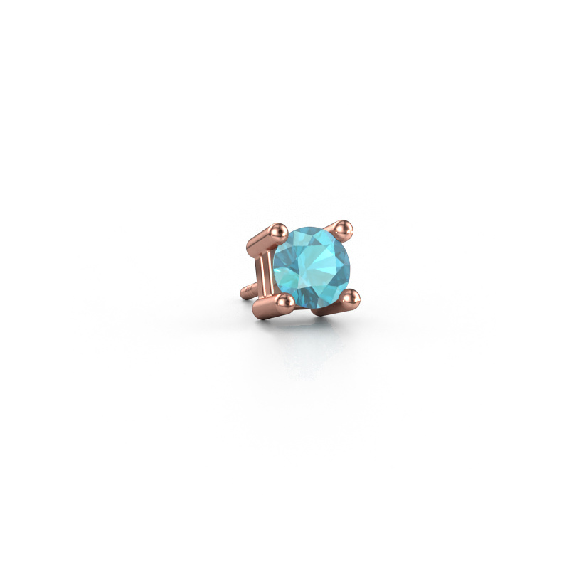 Bild von Männer Ohrstecker Tijmen 585 Roségold Blau Topas 5.7 mm