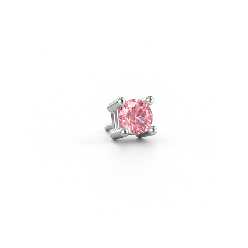 Immagine di Orecchino da uomo Tijmen 585 oro bianco Diamante lab grown rosa 5.7 mm