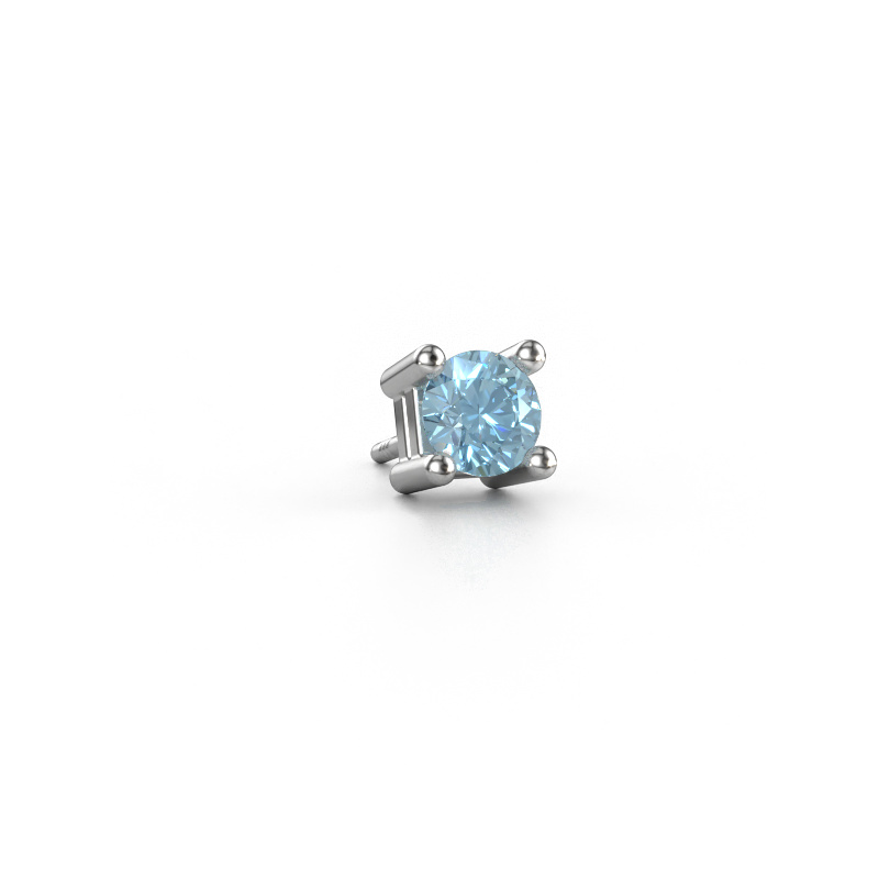 Bild von Männer Ohrstecker Tijmen 950 Platin Blauer Labordiamant 5.7 mm