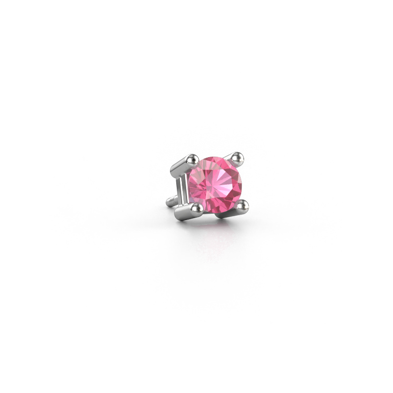 Bild von Männer Ohrstecker Tijmen 585 Weißgold Pink Saphir 5.7 mm