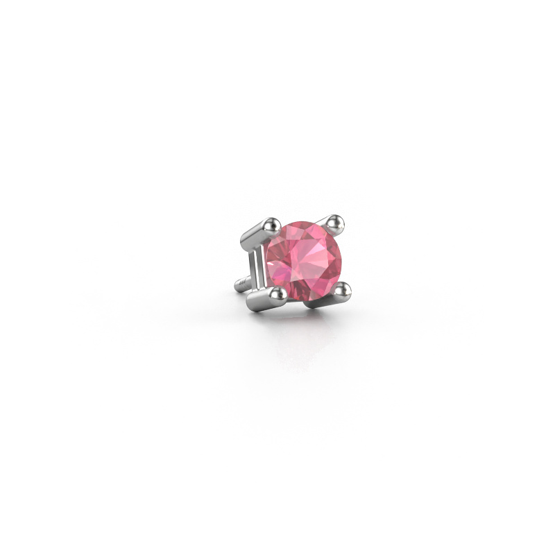 Image de Boucle d'oreille homme Tijmen 950 platine Rose tourmaline 5.7 mm