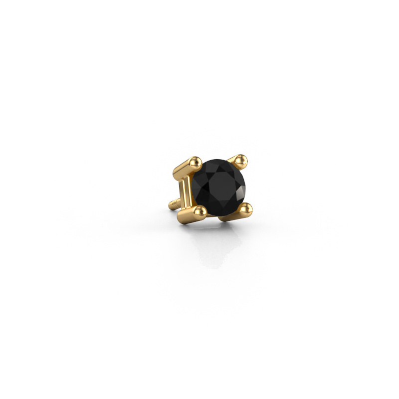 Image of Men's earring Tijmen 585 gold Black diamond 0.84 crt