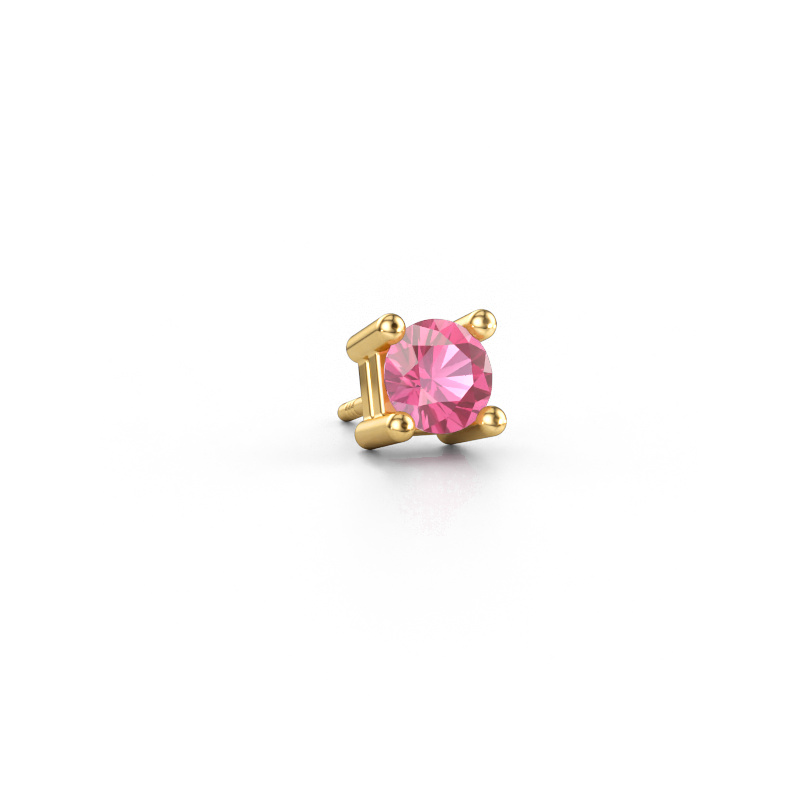Bild av örhänge för män Tijmen 585 gult guld Rosa safir 5.7 mm