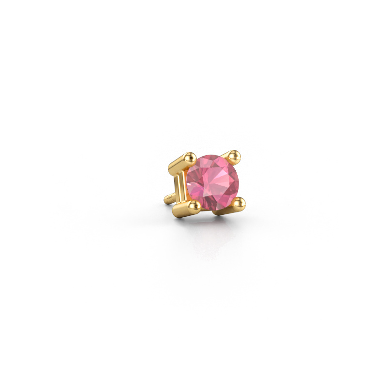 Afbeelding van Heren oorbel Tijmen 585 goud Toermalijn pink 5.7 mm