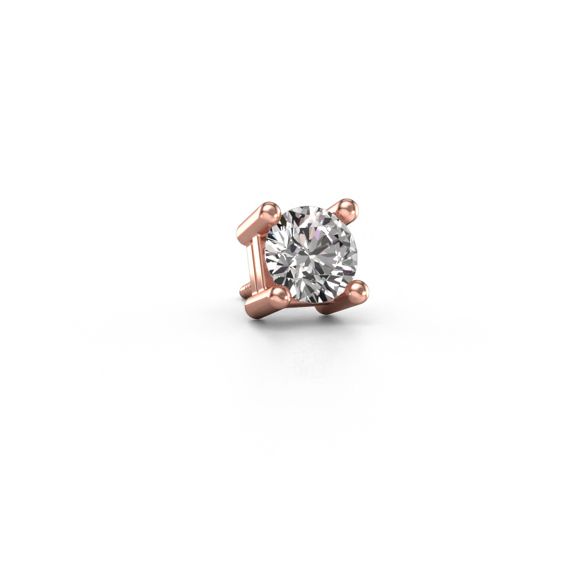Image of Men's earring Tijmen 585 rose gold Diamond 1.00 crt