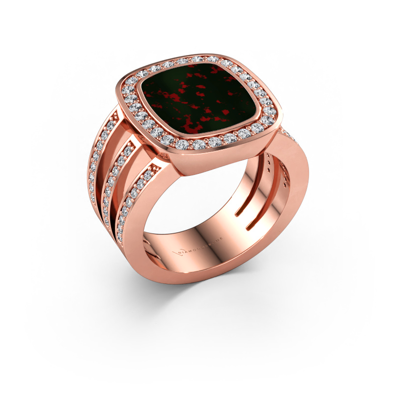 Bild av Signetring Tijn 585 roséguld Blodsten 13x11 mm