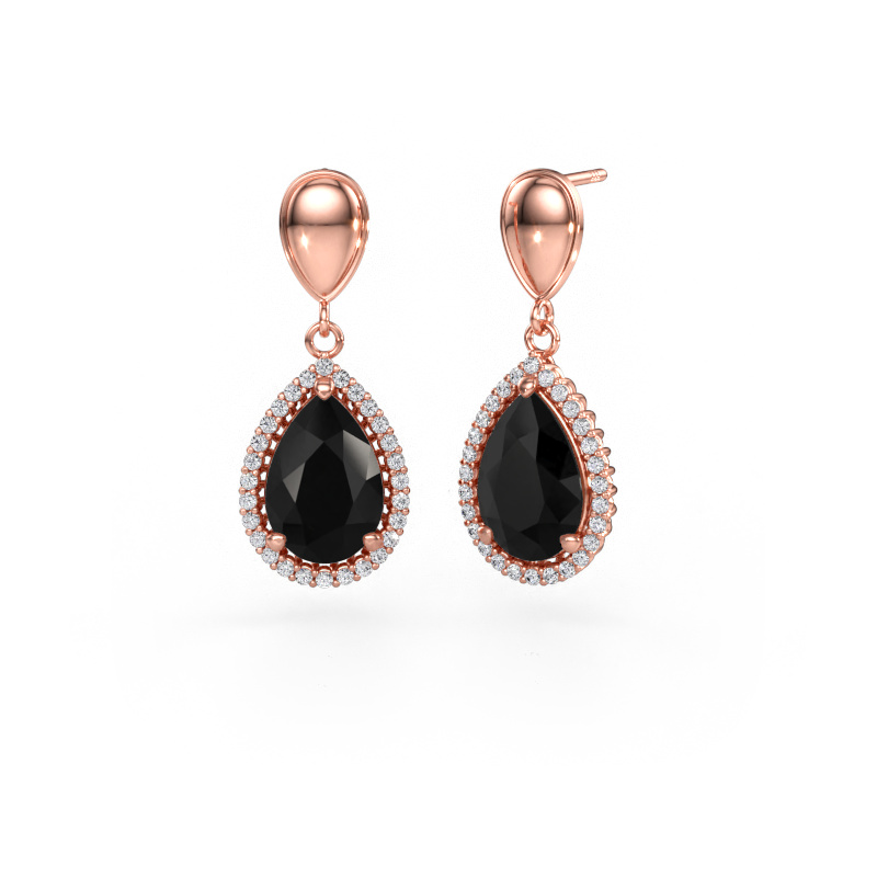 Image de Pendants d'oreilles Tilly per 1 585 or rose Diamant noir 7.62 crt