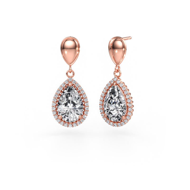 Immagine di Orecchini pendenti Tilly per 1 585 oro rosa Diamante lab grown 6.42 crt