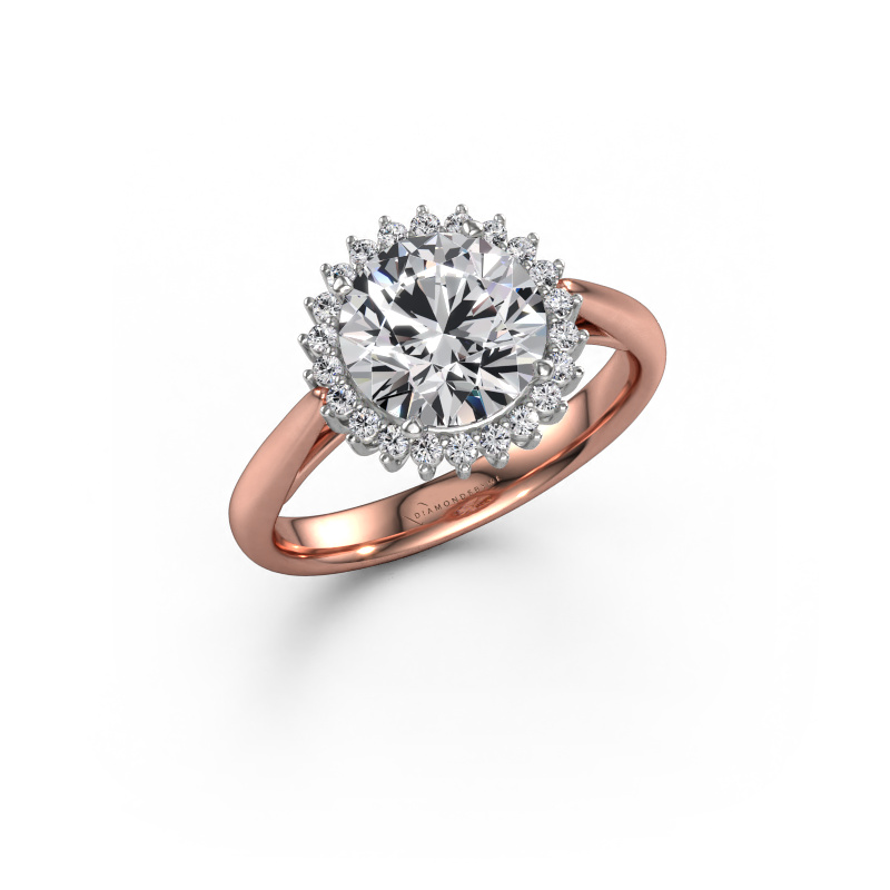 Image de Bague de fiançailles Tilly RND 1 585 or rose Diamant synthétique 2.165 crt