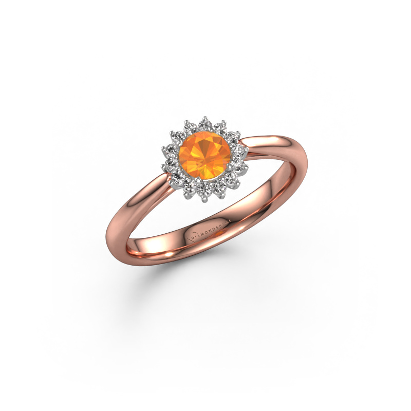 Bild von Verlobungsring Tilly RND 1 585 Roségold Citrin 4.2 mm