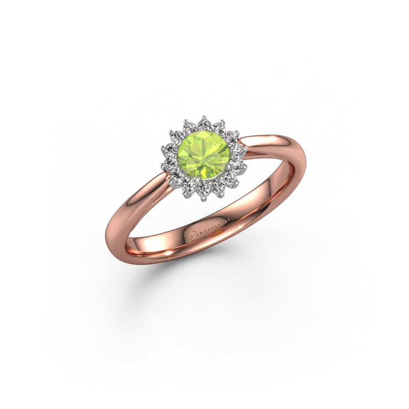 Bild von Verlobungsring Tilly RND 1 585 Roségold Peridot 4.2 mm