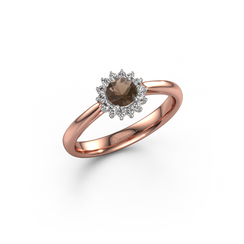 Bild von Verlobungsring Tilly RND 1 585 Roségold Rauchquarz 4.2 mm