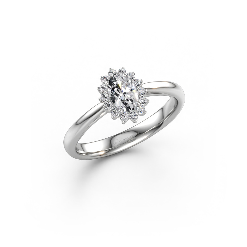 Bild av Förlovningsring Tilly ovl 1 585 vitt guld Diamant 0.505 crt
