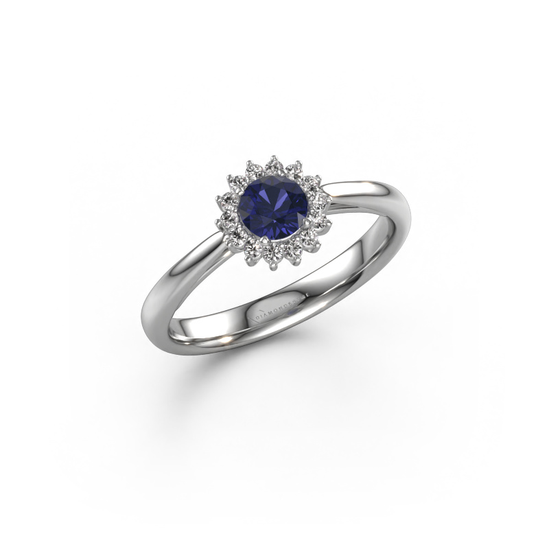 Image of Engagement ring Tilly RND 1 585 white gold Sapphire 4.2 mm