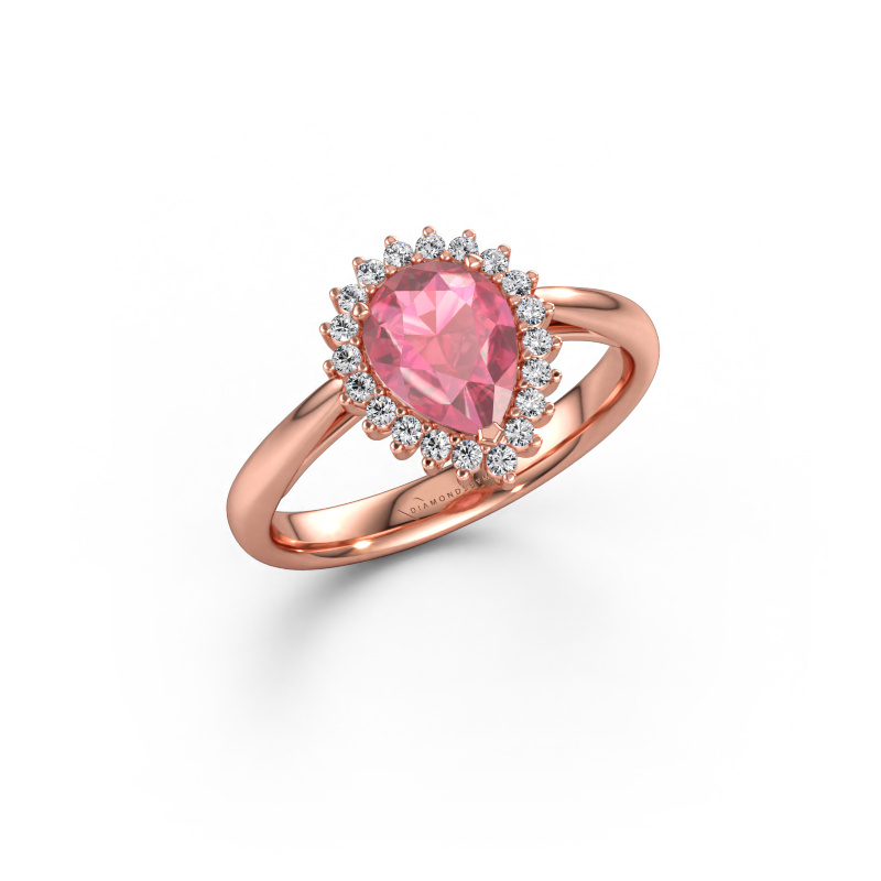 Bild av Förlovningsring Tilly per 1 585 roséguld Rosa turmalin 8x6 mm