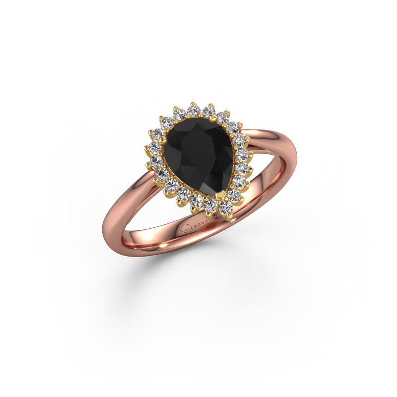 Image de Bague de fiançailles Tilly per 1 585 or rose Diamant noir 1.40 crt