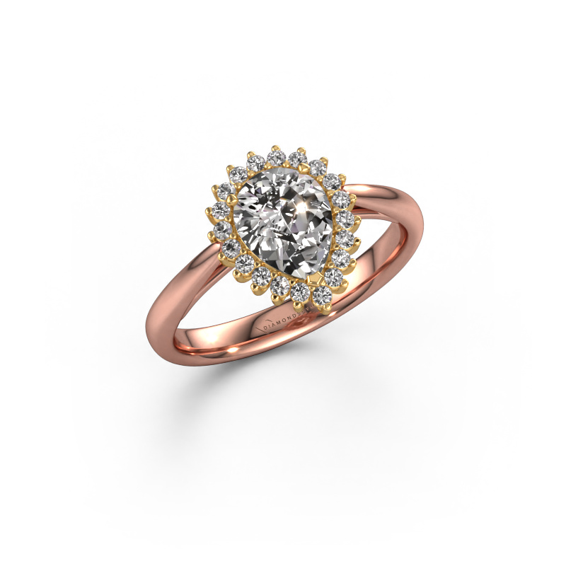 Image of Engagement ring Tilly per 1 585 rose gold Diamond 1.15 crt