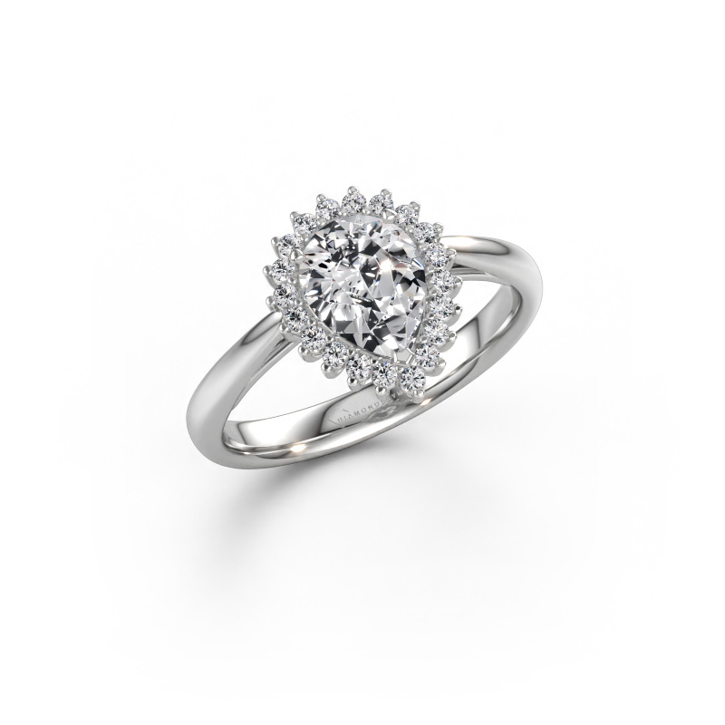 Immagine di Anello di fidanzamento Tilly per 1 585 oro bianco Diamante lab grown 1.15 crt