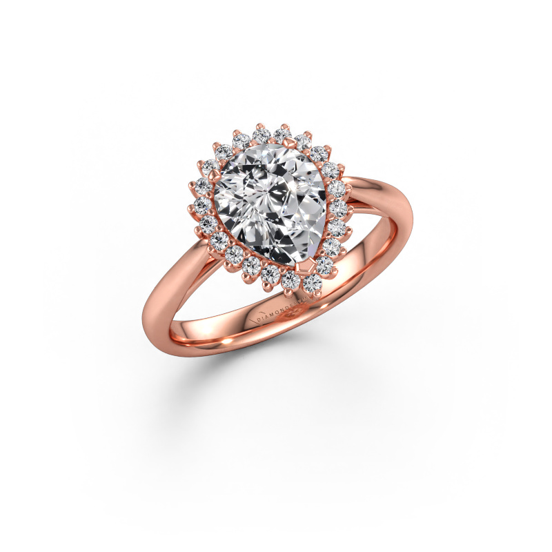 Immagine di Anello di fidanzamento Tilly per 1 585 oro rosa Diamante 1.665 crt