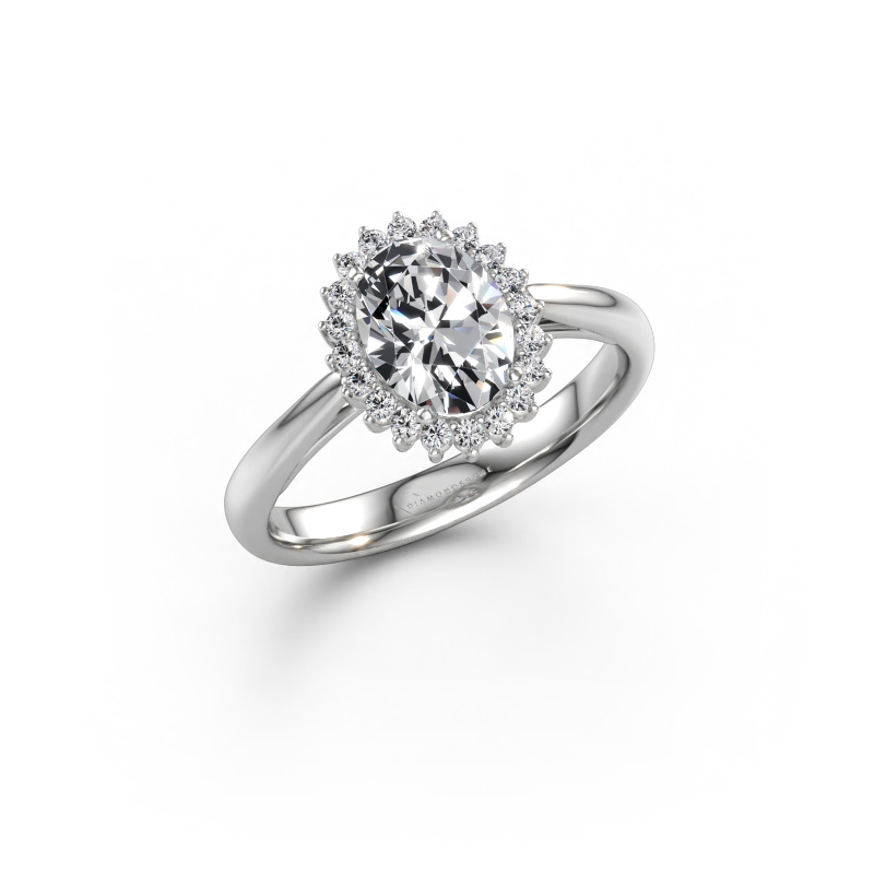Immagine di Anello di fidanzamento Tilly ovl 1 585 oro bianco Diamante 1.25 crt
