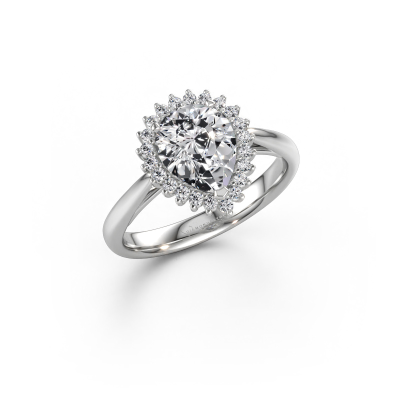 Immagine di Anello di fidanzamento Tilly per 1 585 oro bianco Diamante 1.665 crt