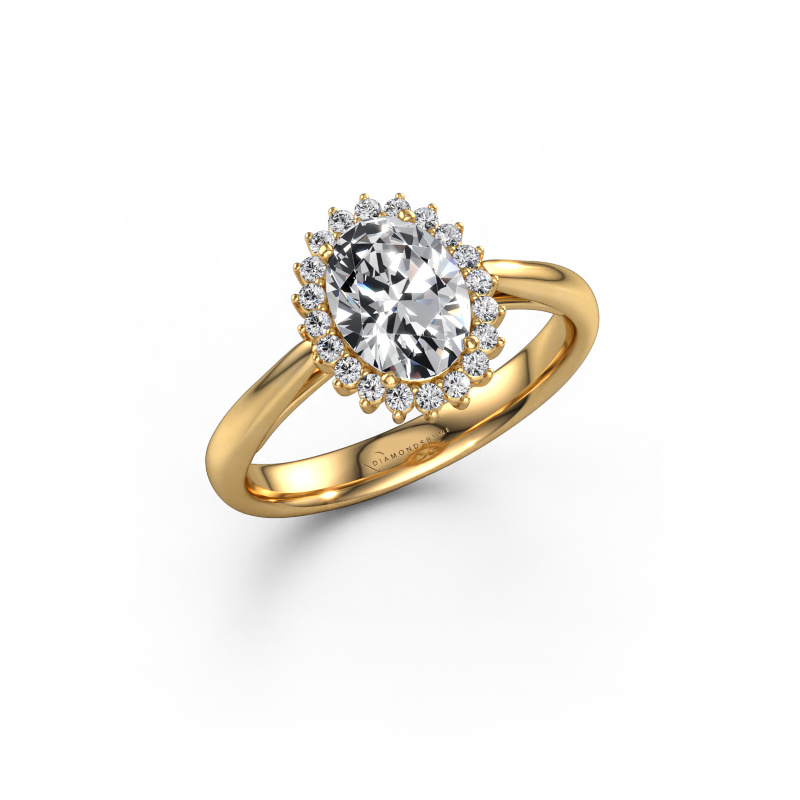 Image of Engagement ring Tilly ovl 1 585 gold Lab grown diamond 1.25 crt