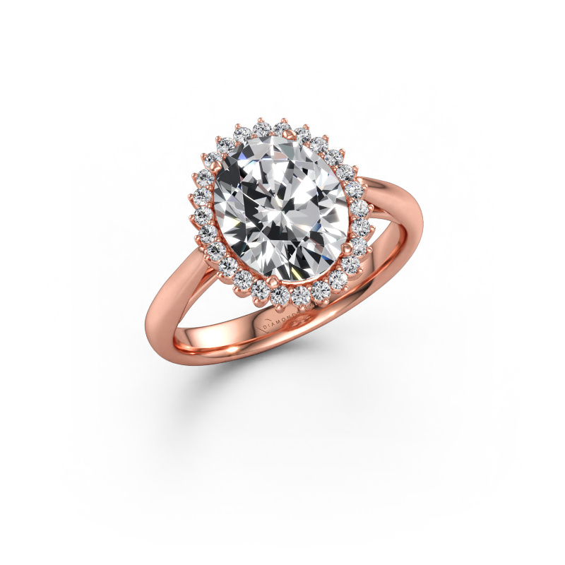 Immagine di Anello di fidanzamento Tilly ovl 1 585 oro rosa Diamante lab grown 2.895 crt
