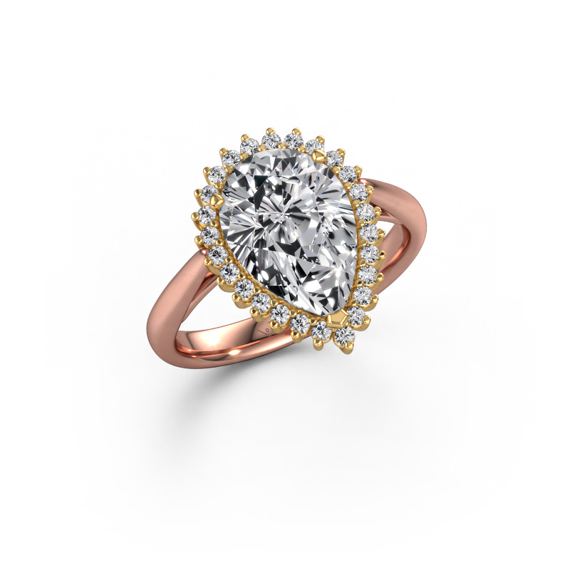 Image of Engagement ring Tilly per 1 585 rose gold Lab grown diamond 3.195 crt