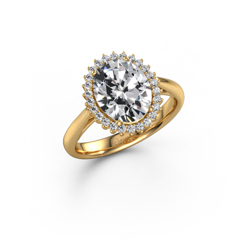 Image of Engagement ring Tilly ovl 1 585 gold Lab grown diamond 2.895 crt