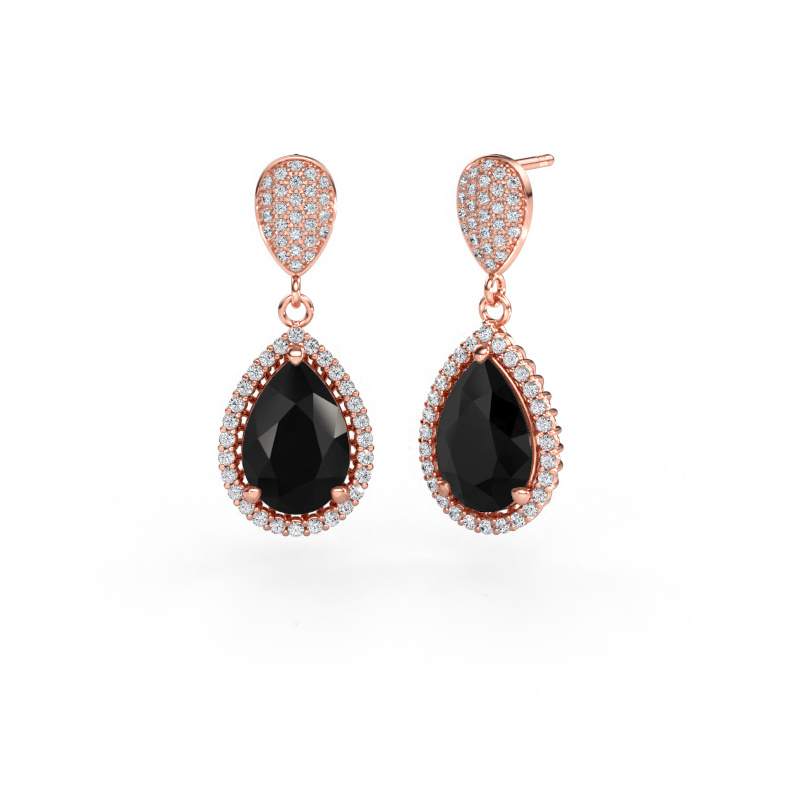 Image de Pendants d'oreilles Tilly per 2 585 or rose Diamant noir 7.89 crt