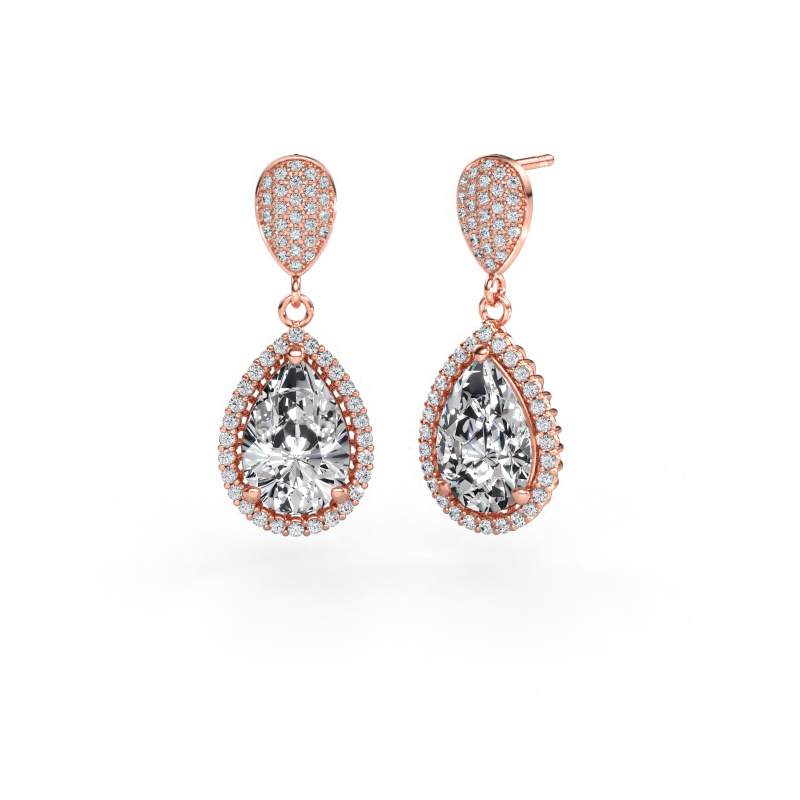 Immagine di Orecchini pendenti Tilly per 2 585 oro rosa Diamante 6.690 crt