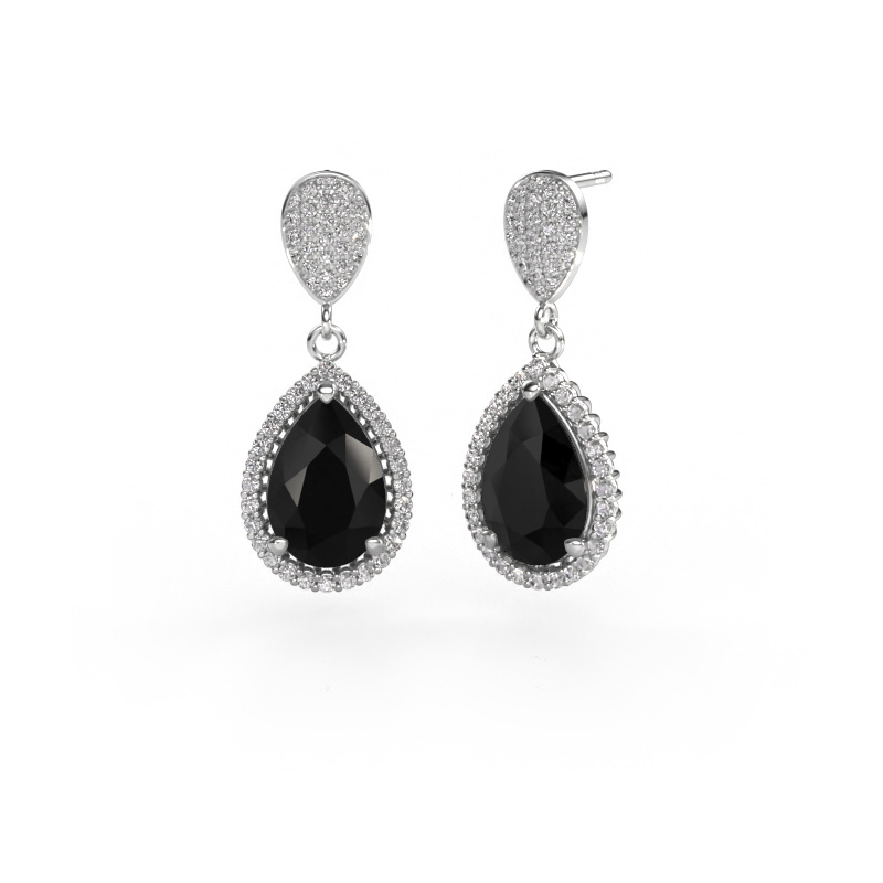Image de Pendants d'oreilles Tilly per 2 950 platine Diamant noir 7.89 crt