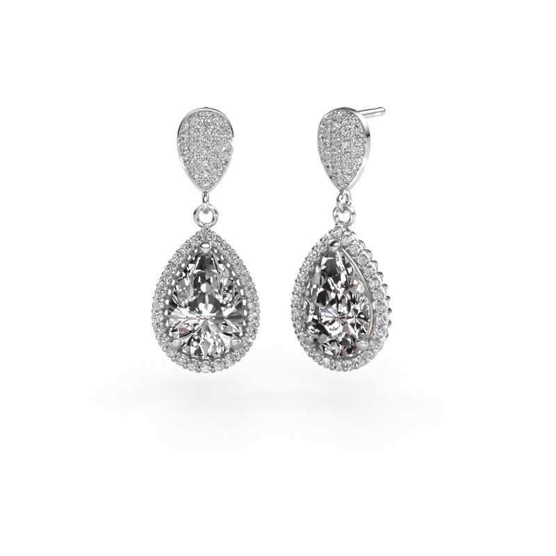 Image of Drop earrings Tilly per 2 950 platinum Diamond 6.690 crt