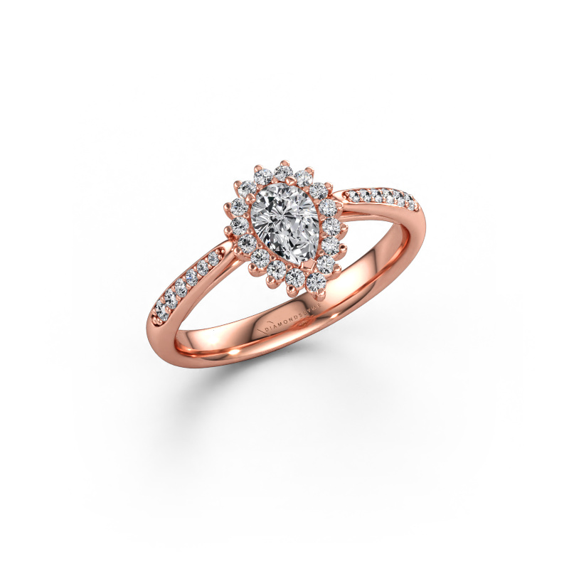 Immagine di Anello di fidanzamento Tilly per 2 585 oro rosa Diamante a tua scelta 6x4 mm