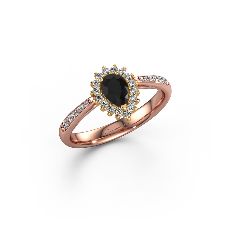 Bild von Verlobungsring Tilly per 2 585 Roségold Schwarz Diamant 0.75 crt