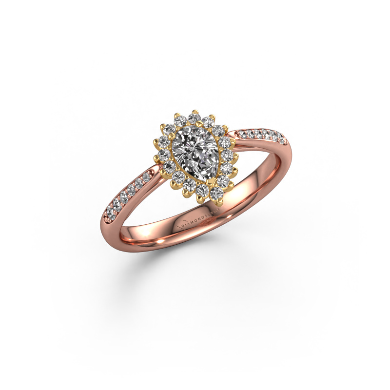 Image of Engagement ring Tilly per 2 585 rose gold Lab-grown diamond 0.66 crt